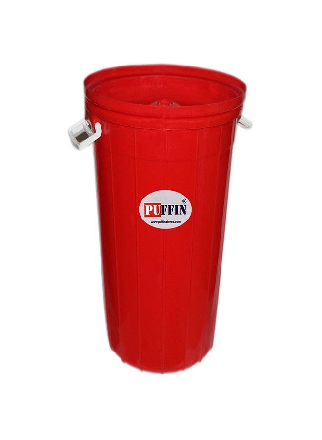 PUFFIN Multipurpose Plastic Storage Bucket Drum 100 LTR with Lid Aqua Green Pack of 2 - Image 2
